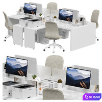 IKEA - Office workplace 25 3D Model Vray, Corona