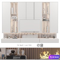 TV Wall | Det 709 3D Model Vray, Corona