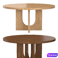 BRETON ROUND DINING TABLE 3D Model Vray, Corona