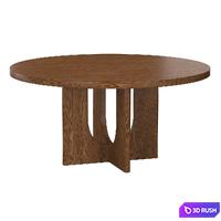 BRETON ROUND DINING TABLE 3D Model Vray, Corona