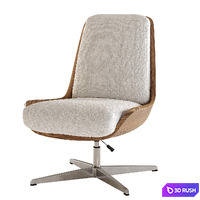 Burbank Desk Chair 3D Model Vray, Corona