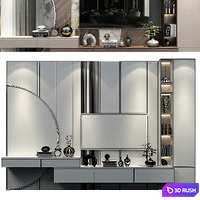 TV shelf 0567 3D Model Vray