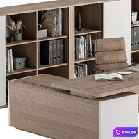 Manager Desk - Office Furniture 387 3D Model Vray, Corona