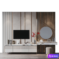 TV Set 226 3D Model Vray, Corona