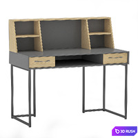 Table Quadro Onyx grey, Gladstone Oak 3D Model Corona