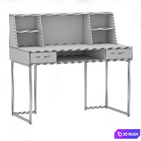 Table Quadro Onyx grey, Gladstone Oak 3D Model Corona