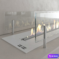 TV wall set 25 3D Model Vray, Corona