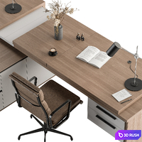 Employee Set - Office Furniture 400 3D Model Vray, Corona