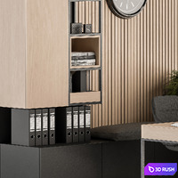 Manager Desk - Office Furniture 409 3D Model Vray, Corona