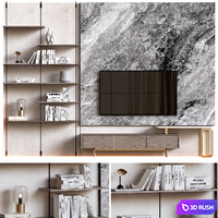 TV wall23 3D Model Vray