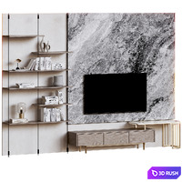 TV wall23 3D Model Vray