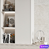 TV Wall 30 3D Model Vray, Corona