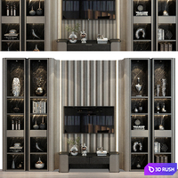 TV shelf 0622 3D Model Vray