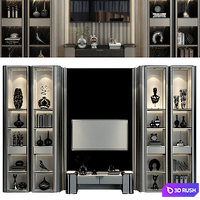 TV shelf 0622 3D Model Vray