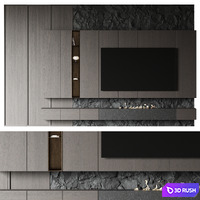 TV Rock panel №3 Vray 3D Model Vray