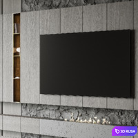 TV Rock panel №3 Vray 3D Model Vray