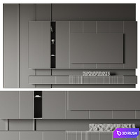 TV Rock panel №3 Vray 3D Model Vray