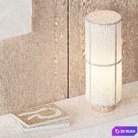 TV Wall set 02 3D Model Vray, Corona