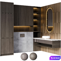 BATHROOM FURNITURE NO11 3D Model Vray, Corona