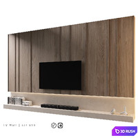 TV Wall | Set 819 3D Model Vray, Corona