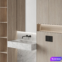 Bathroom 3D Model Corona