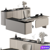 Boss Desk - Office Furniture 419 3D Model Vray, Corona