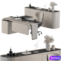 Boss Desk - Office Furniture 419 3D Model Vray, Corona