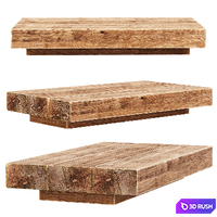Jack Wooden Coffee Table / Wooden living table 3D Model Vray, Corona
