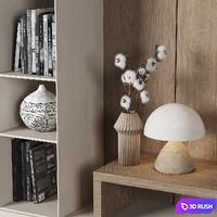 TV Wall 042 3D Model Vray, Corona