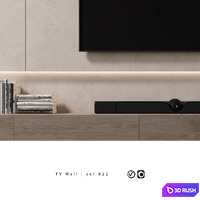 TV Wall | Set 822 3D Model Vray, Corona