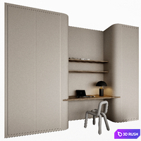 Workplace 7 3D Model Vray, Corona