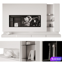 TV Wall 3D Model Corona