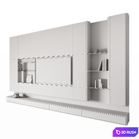 TV Wall 3D Model Corona