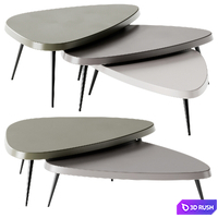Cassina Mexique Outdoor Tables 3D Model Corona