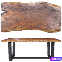 Wooden table slab 3D Model Vray