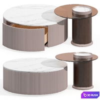 Roodio coffee table 3D Model Vray, Corona