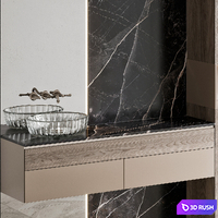 Bathroom Furniture 49 3D Model Vray, Corona