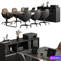 Meeting Table - Office Furniture 434 3D Model Vray, Corona
