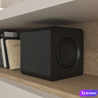 TV wall set 43 3D Model Vray, Corona