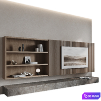 Hopetoun TV wall 3D Model Vray, Corona