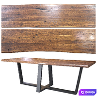Wooden table slab 3D Model Vray