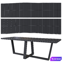 Wooden table slab 3D Model Vray