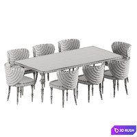 Arven Dining Set by Elve Luxury 3D Model Corona