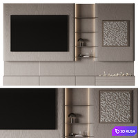 TV panel №5 3D Model Vray, Corona