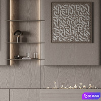TV panel №5 3D Model Vray, Corona
