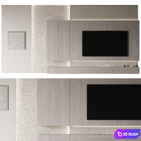 TV panel №6 3D Model Vray, Corona