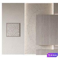 TV panel №6 3D Model Vray, Corona