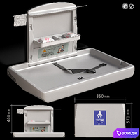 Baby changing station 3D Model Vray, Corona