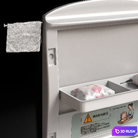 Baby changing station 3D Model Vray, Corona