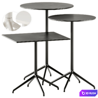 Muuto Still Cafe Table Set 3D Model Corona